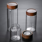 Set Of Three Glass Air Tight Borosilicate Jars