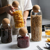 Modern Cork Lid Borosilicate Glass Jars