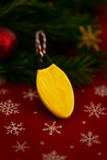 Handmade Clay Light Bulb Ornament – Yellow Christmas Tree Decoration