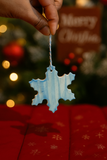 Handmade Clay Snowflake Ornament – 8.5x8cm Christmas Tree Decoration