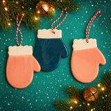 Handmade Clay Mitten Ornament – Cozy Christmas Tree Decoration