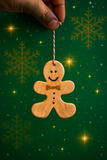 Handmade Clay Gingerbread Ornament – 9x7cm Christmas Tree Decoration