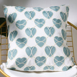 Aqua Embroidered Cushion Covers