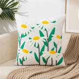 Daisy Embroidered Cushion Covers