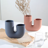 Modern Ceramic Vase with U-Shape Design