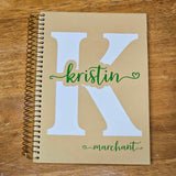 B5 Light Brown Spiral Notebook