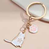 Kitten Enamel Keychain