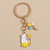 Kitten Enamel Keychain