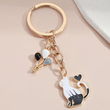 Kitten Enamel Keychain